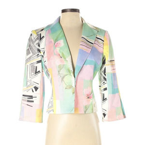 Alberto Makali Abstract Floral Printed Jacket